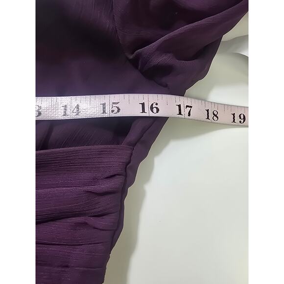 LULU'S S Enchant My Love Dark Purple V-Neck Long Sleeve Maxi Dress NEW B56 - Picture 8 of 10